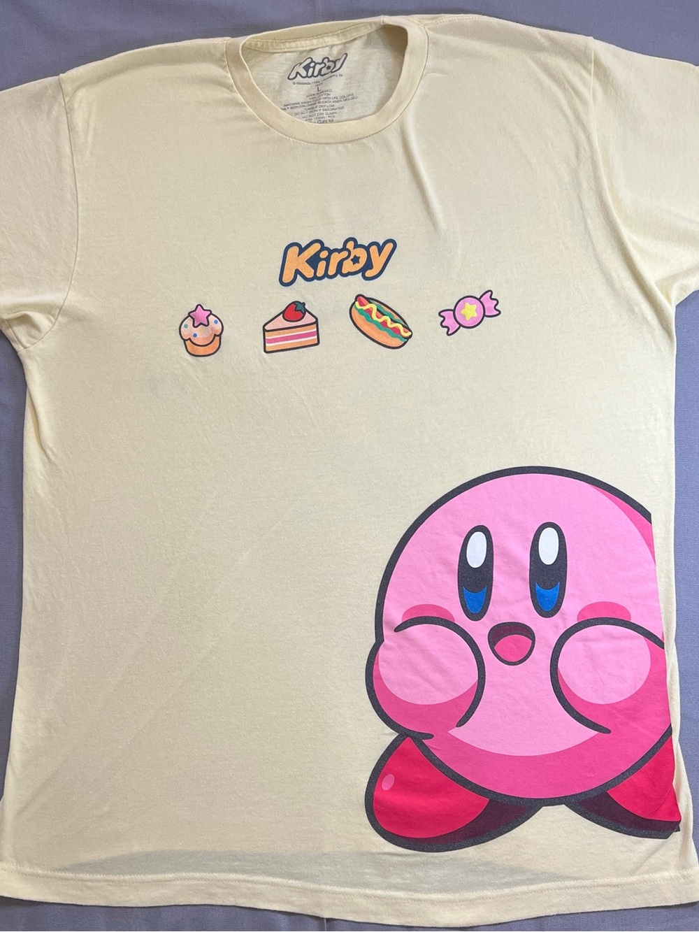 Kids' Cream Graphic Tee with Pink Character Print